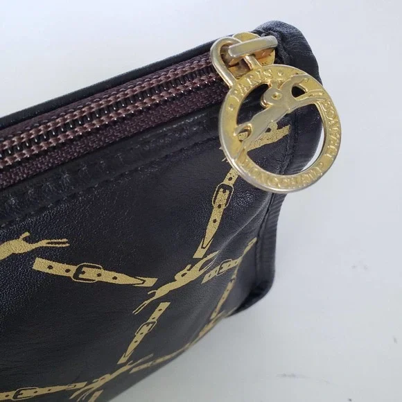 Longchamp Paris Signature Genuine Leather Dopp Kit